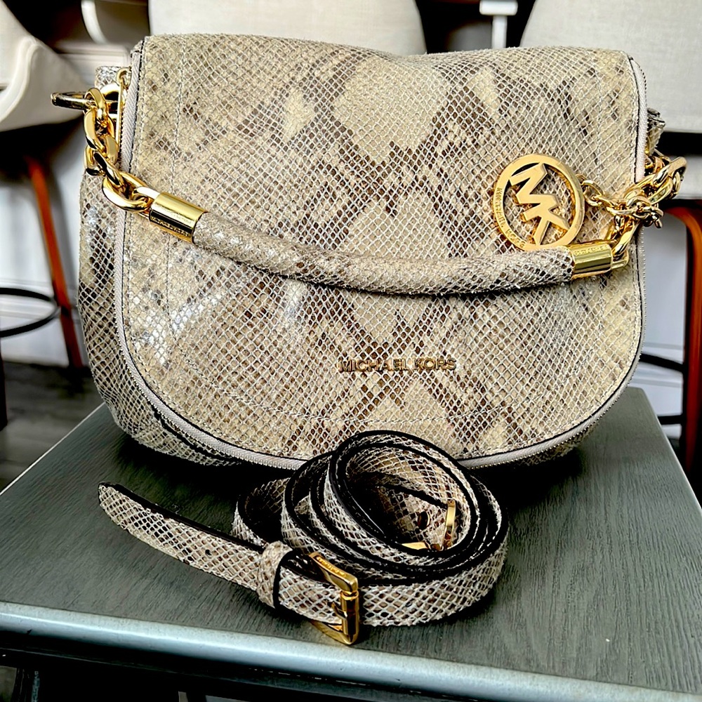 MK  purse snake leather
